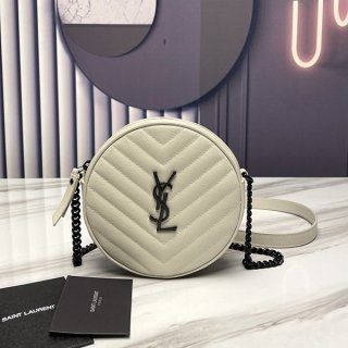 High quality???Saint Laurent copy VINYLE round mini bag 610436Z