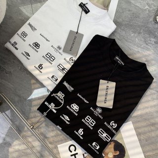 ★Safe shipping with tracking Balenciaga fake logo oversized T-shirt short sleeve 2 colors baq50186