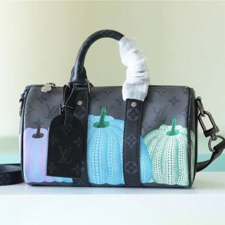 YK collaboration second edition Louis Vuitton shoulder bag fake Keepall 25 vut76543