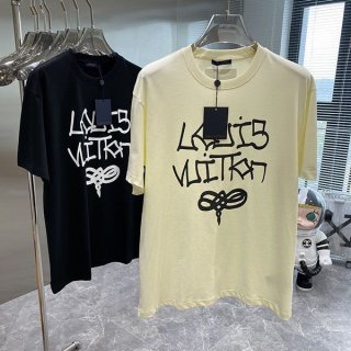 New Louis Vuitton Replica Printed T-shirt in 2 colors vua63556