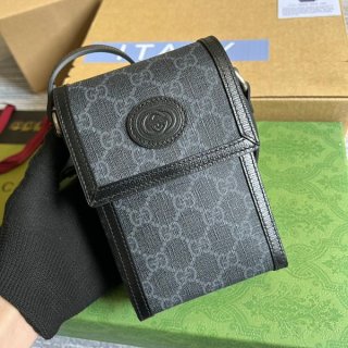 Free shipping Gucci GG mini bag replica logo monogram black gux68464