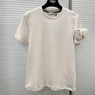 Latest and fashionable Fendi Baguette FF buckle cotton T-shirt fake feu76258