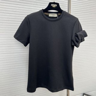 Cute Fendi replica Baguette FF buckle cotton T-shirt feg90485