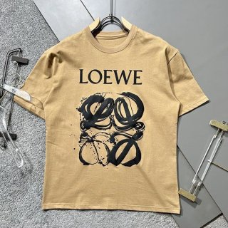 Free shipping☆Loewe★Anagram bicolor cotton T-shirt copy★ loh13059