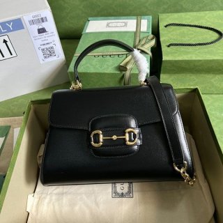 Immediate shipping Gucci replica [Horsebit 1955] grey leather handbag guf22760