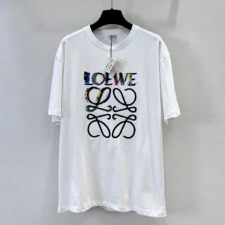 Lowest price challenge Loewe Anagram Print T-shirt Replica loh57666