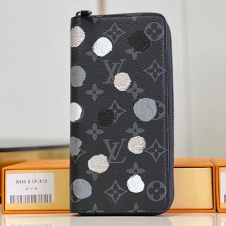 Luxury brand Louis Vuitton Yayoi Kusama collaboration copy Zippy wallet vut65555