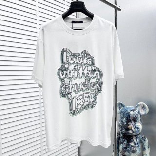 New design Louis Vuitton LV concert print T-shirt copy vun84015