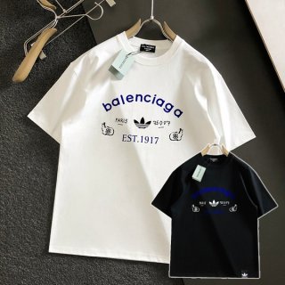 Extremely rare! Gucci x Balenciaga replica collaboration short-sleeved T-shirt in two colors gur01192