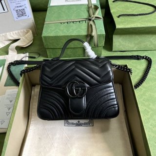 Stylish Gucci GG Marmont Mini Top Handle Bag Replica 702563DTDFV1000