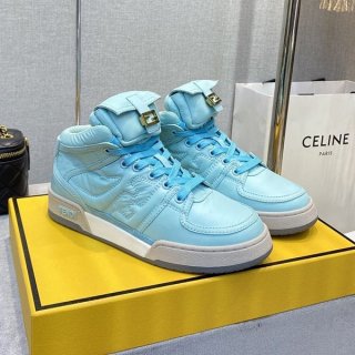 High brand Fendi replica match high top sneakers leather fee67465