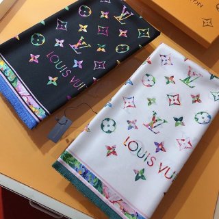 Rare Louis Vuitton Scarf Replica Silk Scarf 2 Colors vuz25483