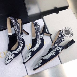 No.1 popular Dior replica slingback pumps in technical fabric dep66515