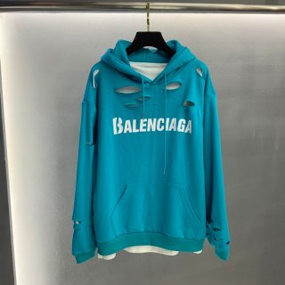 21SS New Balenciaga Hoodie Copy CAPS DESTROYED Fleece Hoodie 659403TKVB64661