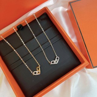 No customs duties Hermes Chaine d'Ancre Diamond Long Necklace Replica erx18135
