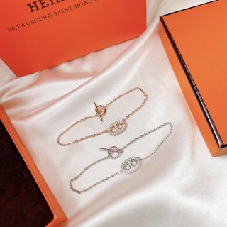[Hermes] Replica bracelet New Farandole White gold Diamond erf36348