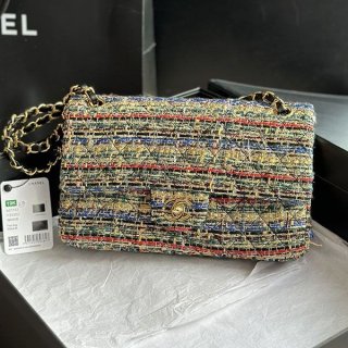 Tracking included Chanel CC Tweed Matelasse Classic Bag Replica shn92923