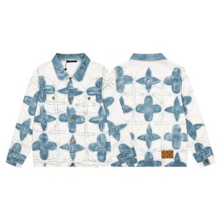 n-grade recommended Louis Vuitton spray denim jacket fake vuk37152