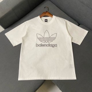 Very popular! Balenciaga Adidas replica collaboration? Oversized T-shirt 723976TN VN83775