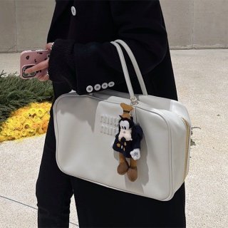 No. 1 in total sales! Miu Miu leather top handle bag replica myl55586
