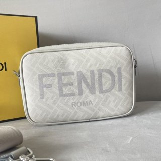 Free shipping Fendi ROMA FF fabric fake camera case fev79683