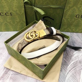 Hard to find Gucci canvas GG pattern belt replica dark brown women's 30mm gui36842