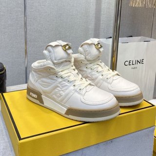 Fendi replica match high top sneakers leather feg52120 available now