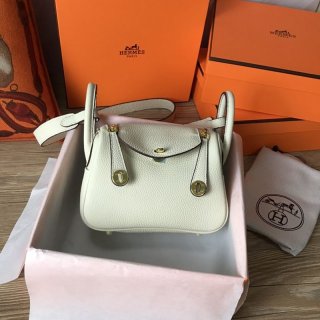 Hermes Lindy Mini Verso Replica Swift Silver Hardware he26069