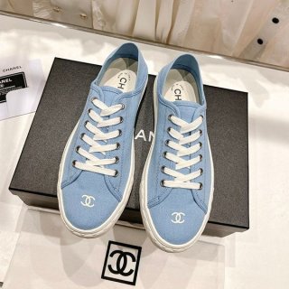 Latest and stylish Chanel sneakers replica suede calfskin & tweed shg93679