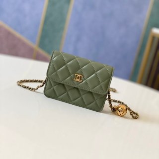 Chanel Matelasse Shoulder Bag Replica Green shk11732