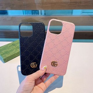 Eye-catching colors Gucci iPhone 13/14 Pro case replica 2 colors guu32817