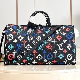 A nice Louis Vuitton Keepall Bandouliere 50 replica in multi-color M21384