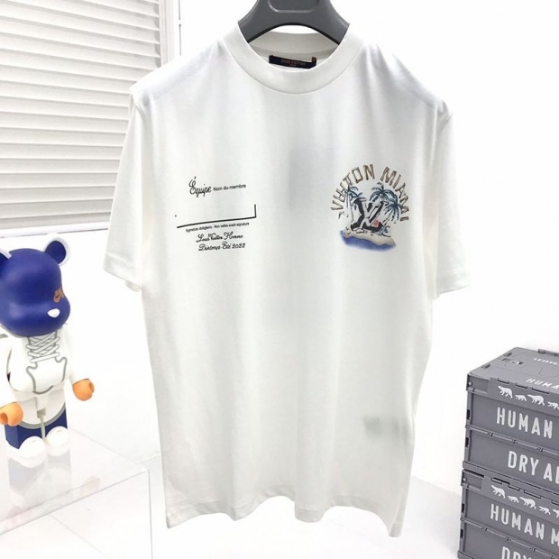 Spring/Summer New Louis Vuitton T-shirt Tops Short Sleeve Men's Red Replica vuk98727
