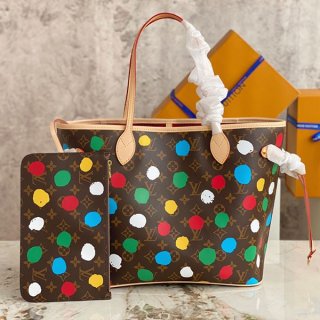 High quality Louis Vuitton x Yayoi Kusama replica LV x YK Neverfull MM M46381