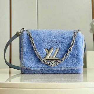 Recommended Louis Vuitton Replica Twist MM Shoulder Bag Blue M21040