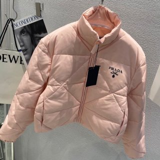 Very popular!! New color★Prada coat replica outlet hooded short down jacket pug41355