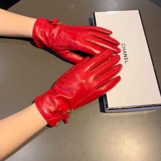 The hottest topic! Replica Chanel Red Leather Gloves shg37356