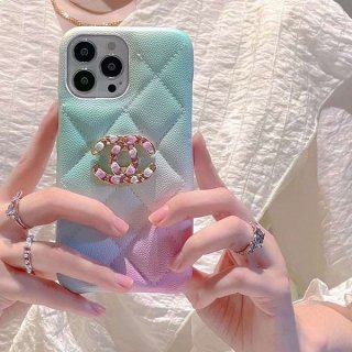 Hard to find new item ☆ Chanel iPhone 13/14 Pro case fake shx85001