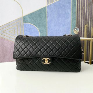 Chanel CC logo travel bag replica black shj26369