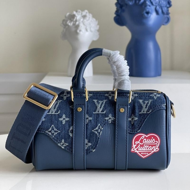 No.1 Popular Louis Vuitton Keepall Bandouliere Replica Boston Bag LVxNIGO Monogram