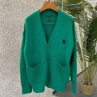 Cute Hermes stitched long sleeve fake cardigan eri98706