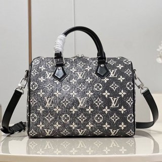 Louis Vuitton Speedy 25 Replica Jacquard Denim Bag Fake vua23215