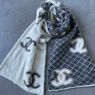 Very popular!! New color Chanel Coco Mark reversible scarf fake shb17214