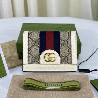 High-end brand collaboration 2022 Gucci folding wallet, bi-fold, GG logo copy guh09247