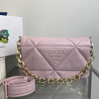 n-grade recommended fake Prada padded nappa leather shoulder bag puz72378