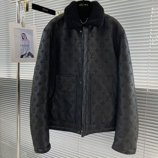 ★Japan!! Popular! Louis Vuitton Bomber Leather Jacket Replica vul20769