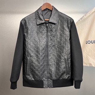 Hard to find Louis Vuitton studded leather bomber jacket replica vuy35331