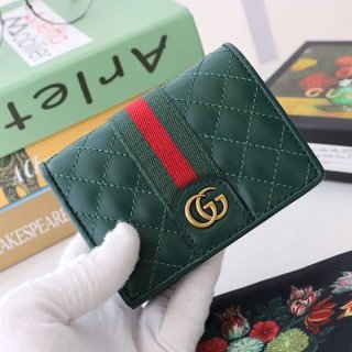 Boutique? Gucci Card Case Wallet Green Replica guz56430
