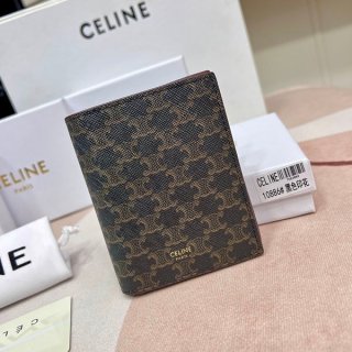 ◆Quick delivery◆Celine Replica Compact Wallet Triomphe Canvas? Cet43799