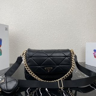 High-end brand collaboration 2022 Prada copy system nappa leather patchwork bag puy29692